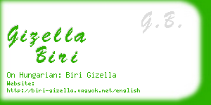 gizella biri business card